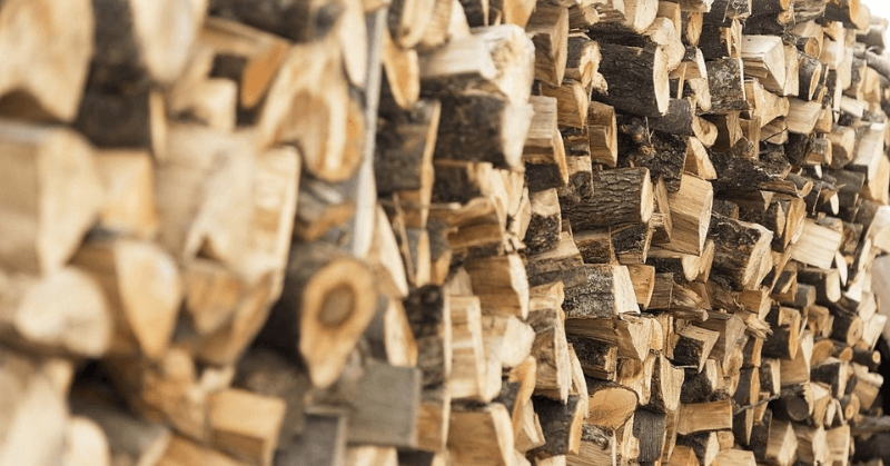 Neat stack of firewood